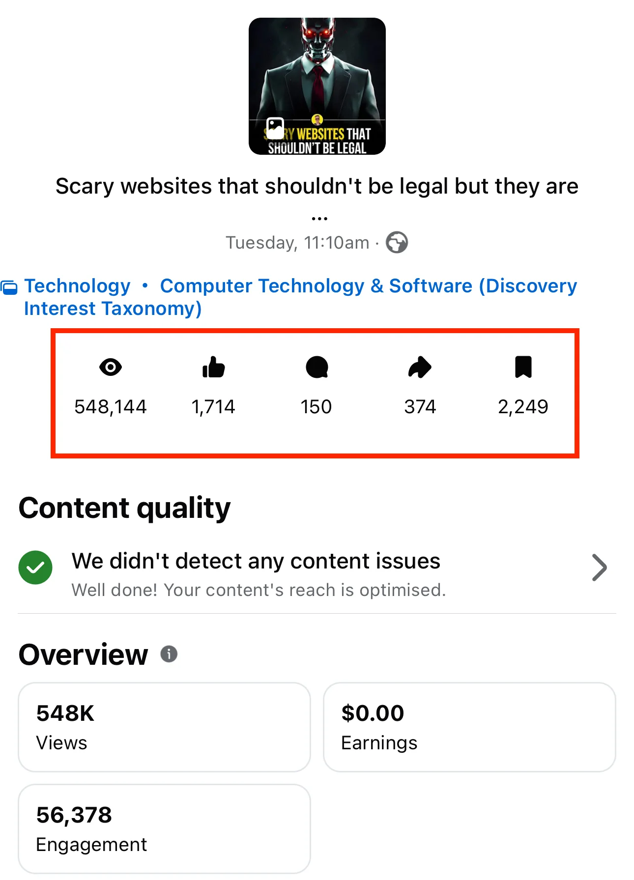 Viral thread example 4